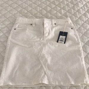 White Jean Skirt